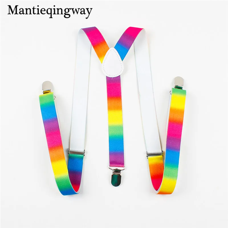 Mantieqingway новинка 2017 модные брендовые подтяжки для взрослых детей мальчиков