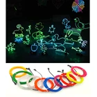 Гибкая светящаяся лента GZYUCHAO EL, 1 м, 3 в, 1,3 мм, кабель, неосветильник вая лента для электрисветильник щения, танцевального костюма