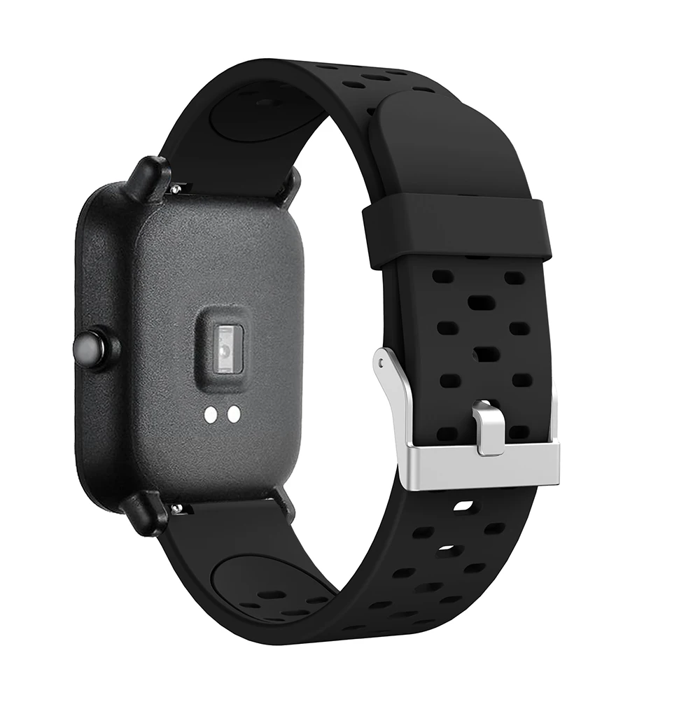 Силиконовый ремешок для Xiaomi Huami Amazfit Bip Youth Edition Смарт-часы сменный ремешок спортивный дышащий браслет ремень 20 мм