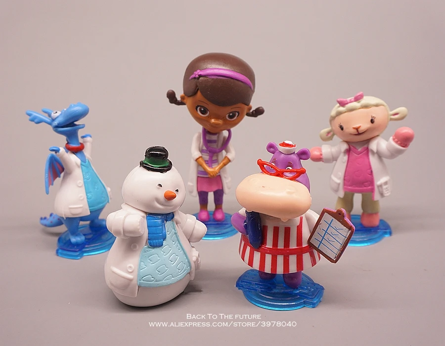 

Disney Doc McStuffins 6-8cm 5pcs/set Action Figure Posture Anime Decoration Collection Figurine Toys model for children gift