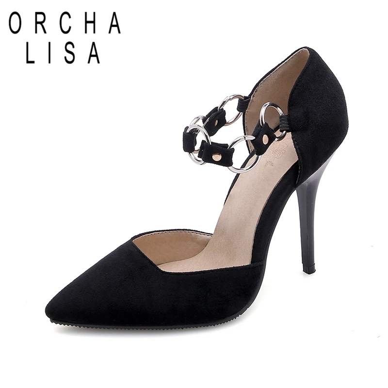 Из коллекции ORCHA LISA кожаная обувь 2019 женские туфли лодочки с острым носком Туфли