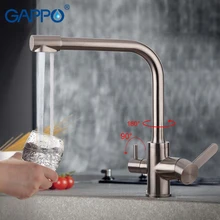 GAPPO Kitchen Faucets with filtered water taps stainless kitchen faucet deck mounted drinking water sink mixer taps griferia