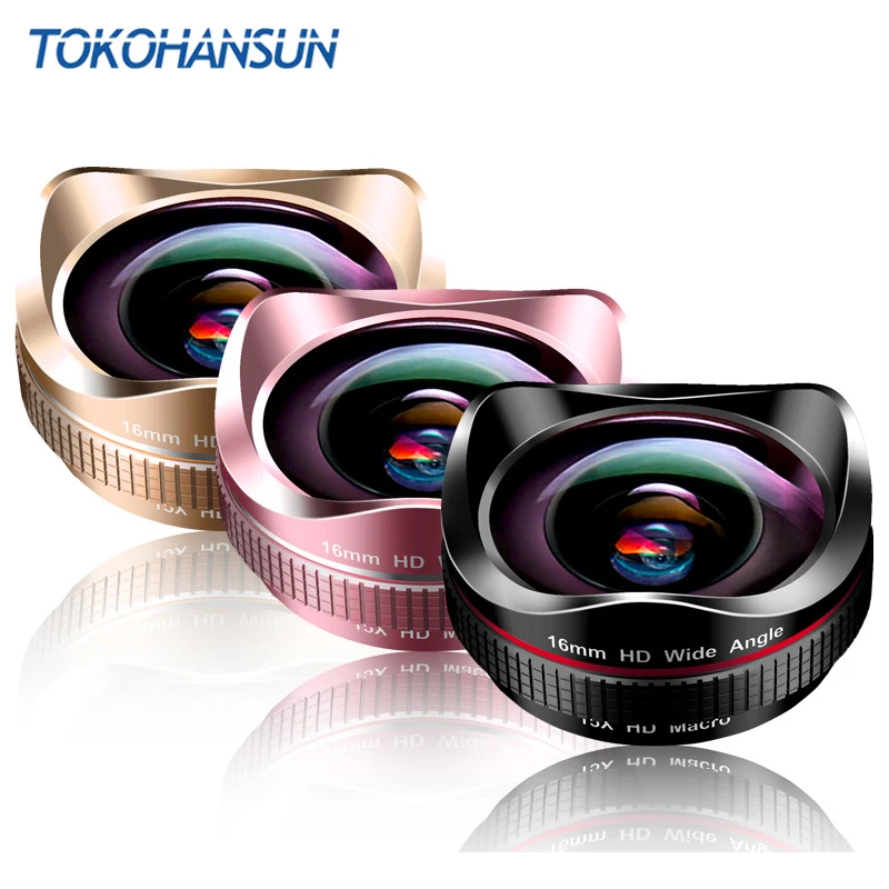 TOKOHANSUN профессиональная 15x Макросъемка HD 0.6x супер широкоугольный объектив для