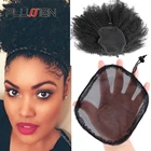 Пучок волос сети конский хвост парик шапка эластичная мягкая Чистая дышащая удобная сетка для волос для изготовления афро бун и пони хвост плюсsign 5 шт