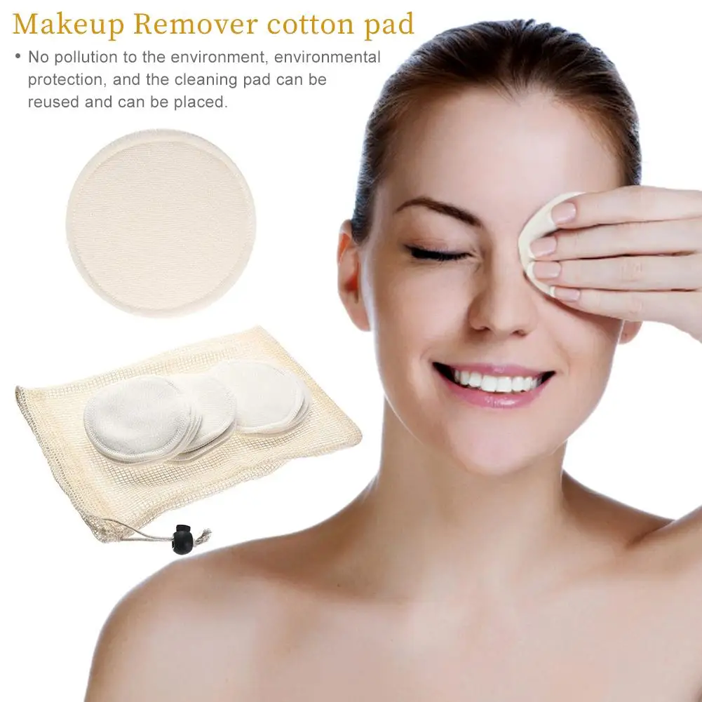 

12Pcs/set Reusable Cotton Pads Makeup Facial Remover Pad Washable Wipe Pads Nail Art Cleaning Pads With Laundry Bag
