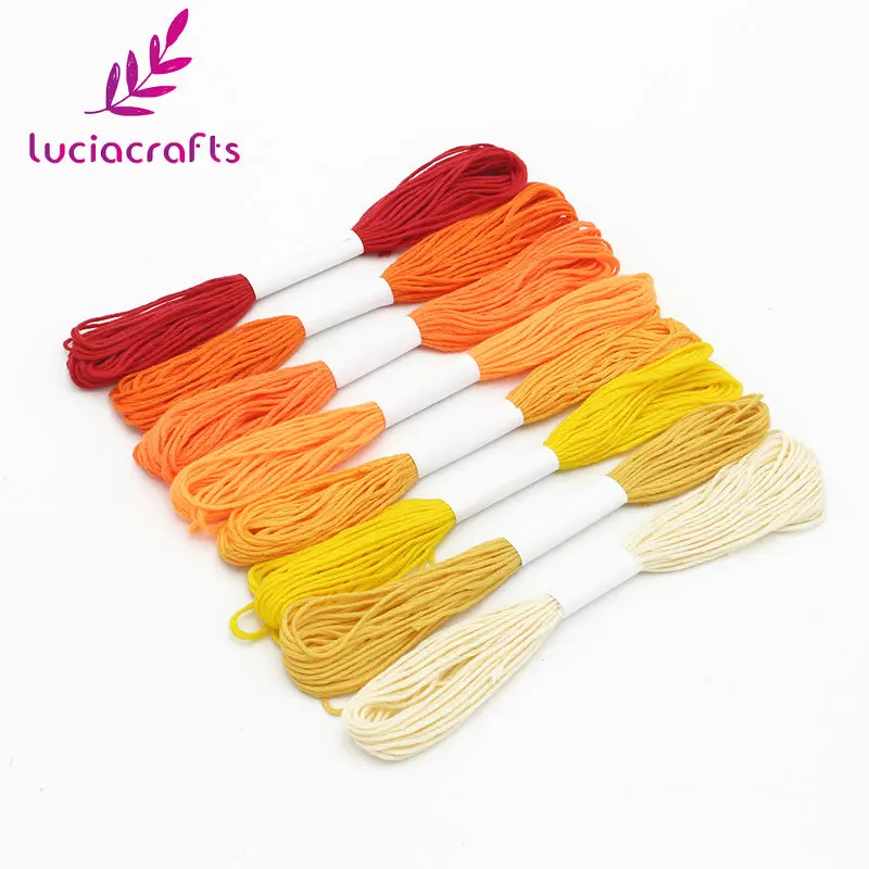 Lucia crafts 6 акций L: 7 м якорь вышивка крестиком хлопок вышивка нить шитье DIY аксессуары ручной работы 8 шт./лот W0103