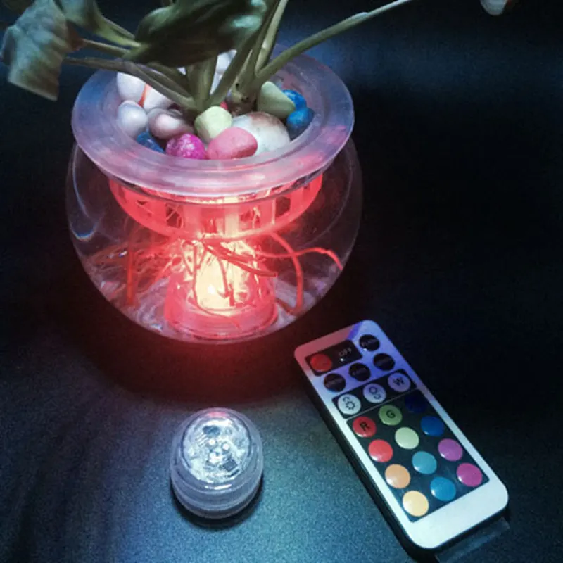 RGB водонепроницаемые светодиодные Чайные огни с пультом дистанционного
