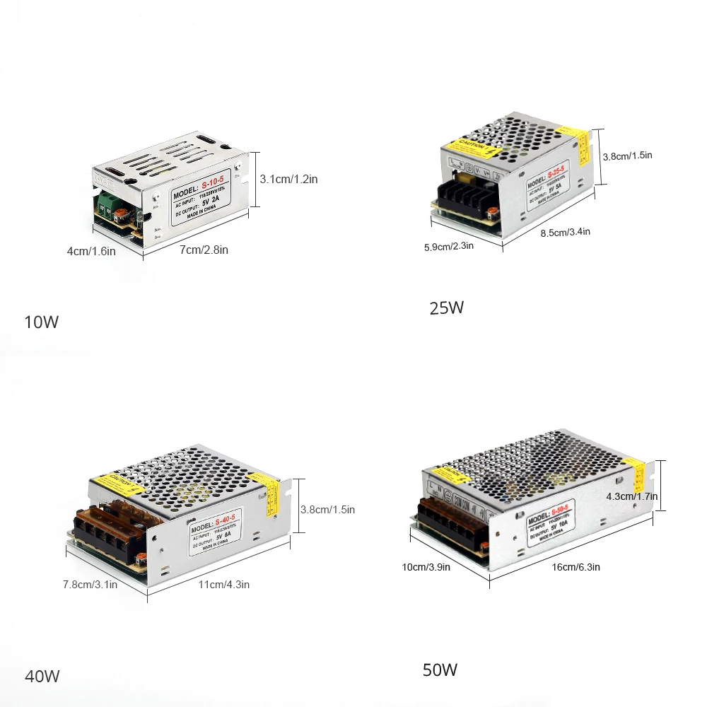 AC110 220 to DC5V светодиодный трансформатор освещения для дайвинга/источник питания
