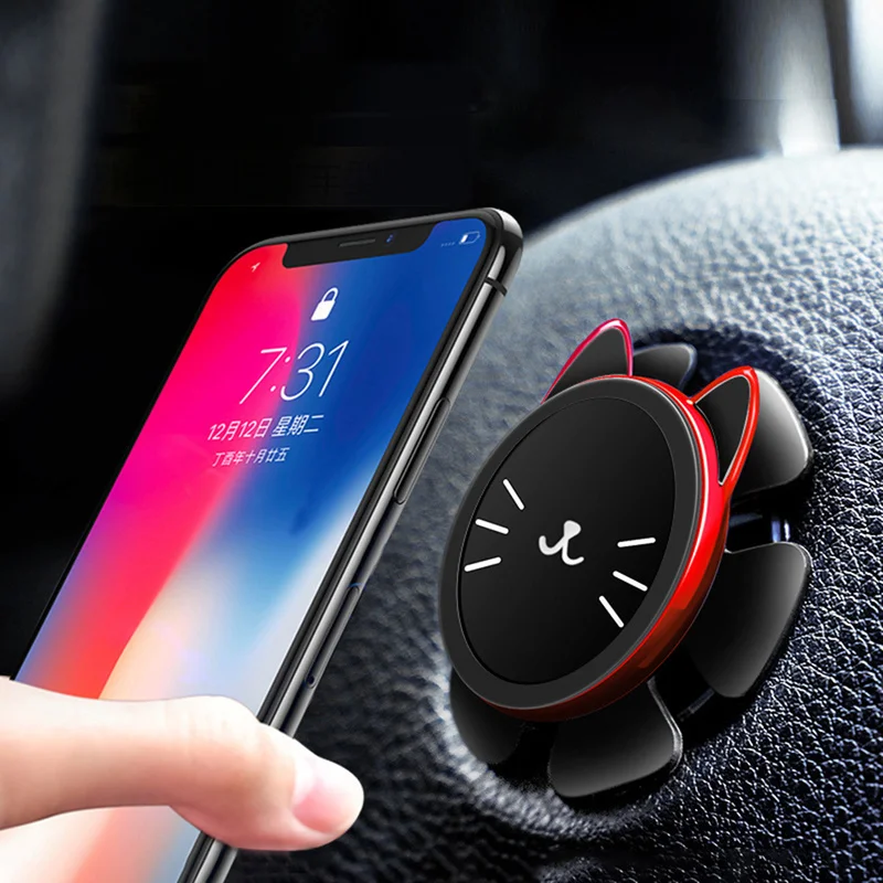 Магнитный автомобильный держатель для iPhone Samsung магнитный с поворотом на 360