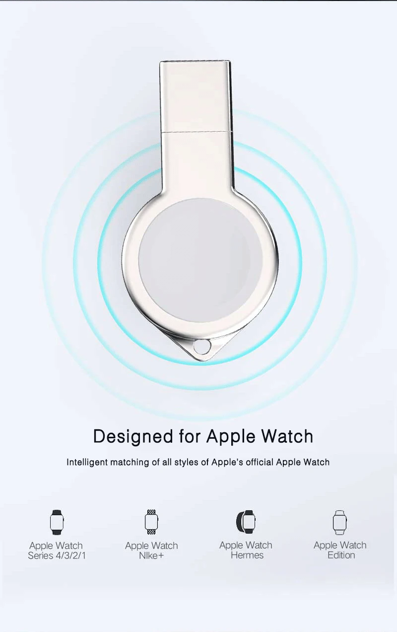 Usbportable мини тела Беспроводной Зарядное устройство для наручных часов Apple Watch 4/3/2/1 серии Qi Беспроводной Магнитный chargingfor AppleWatch fastusb Зарядное устройство