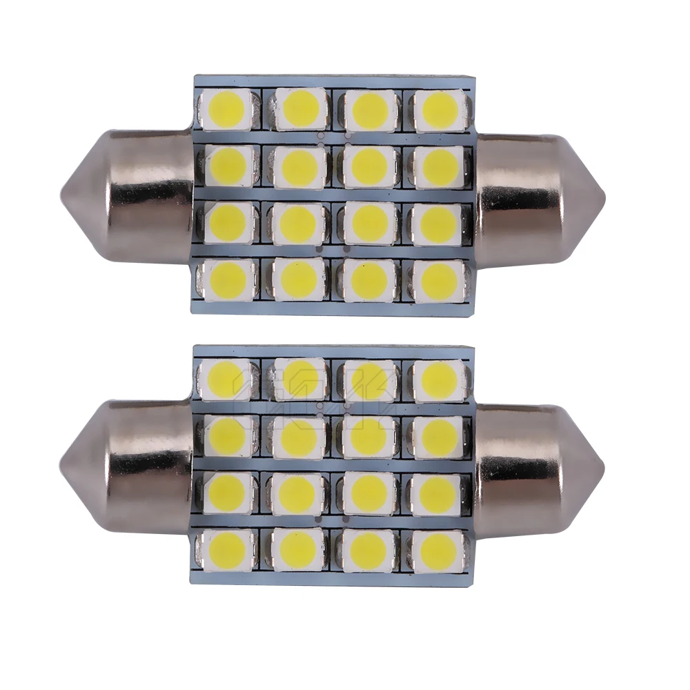 Светодиодная лампа для освещения салона автомобиля c5w 36 мм 39 42 31 festoon 16smd 3528/1210