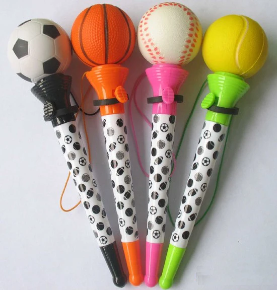 10pcs Creative stationery wholesale decompression cartoon soccer bouncing ballpoint pen
