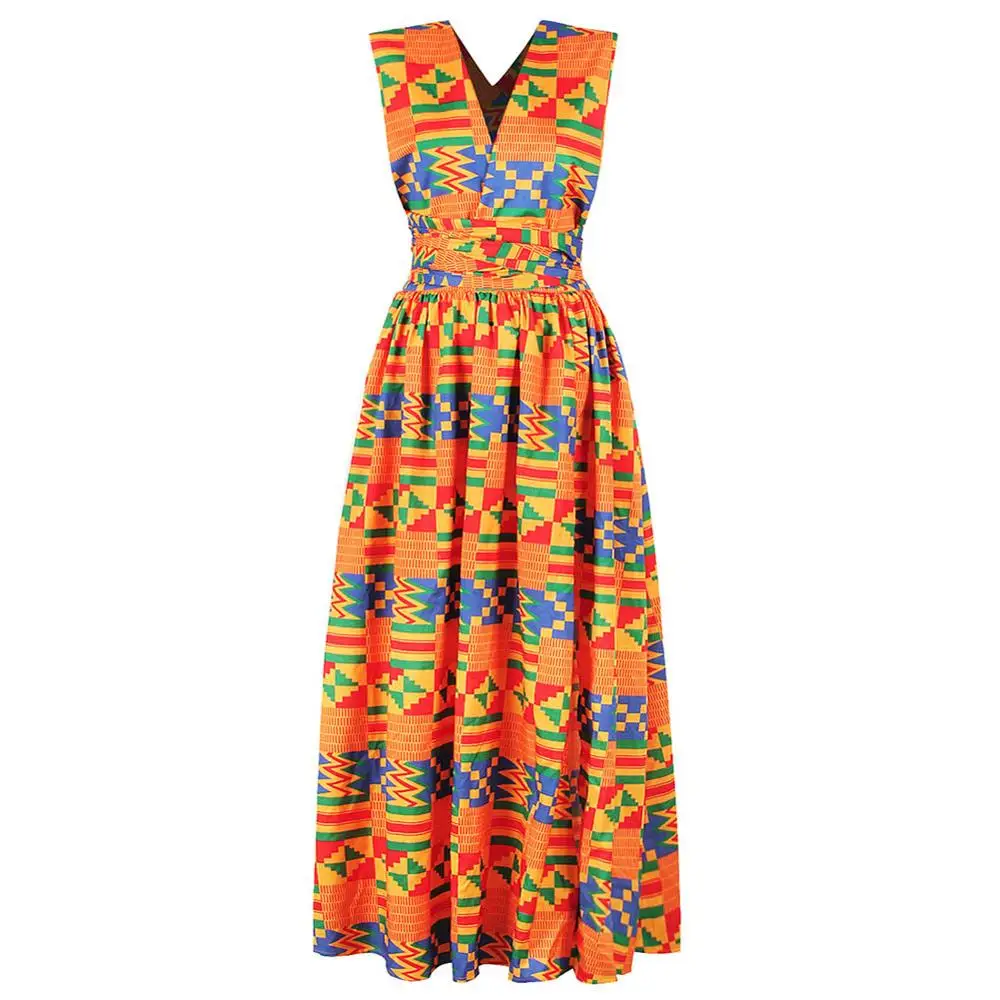 M03 Opslea/африканские платья для женщин, Bazin Riche Vestidos, традиционное платье макси с принтом, Дашики, африканские платья для женщин - Цвет: M03