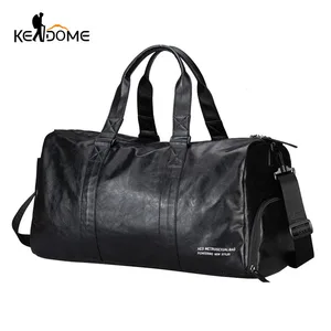 Спортивная спортивная сумка, женская кожаная сумка для фитнеса с буквенным принтом, однотонная черная красная дорожная сумка через плечо, XA561WD