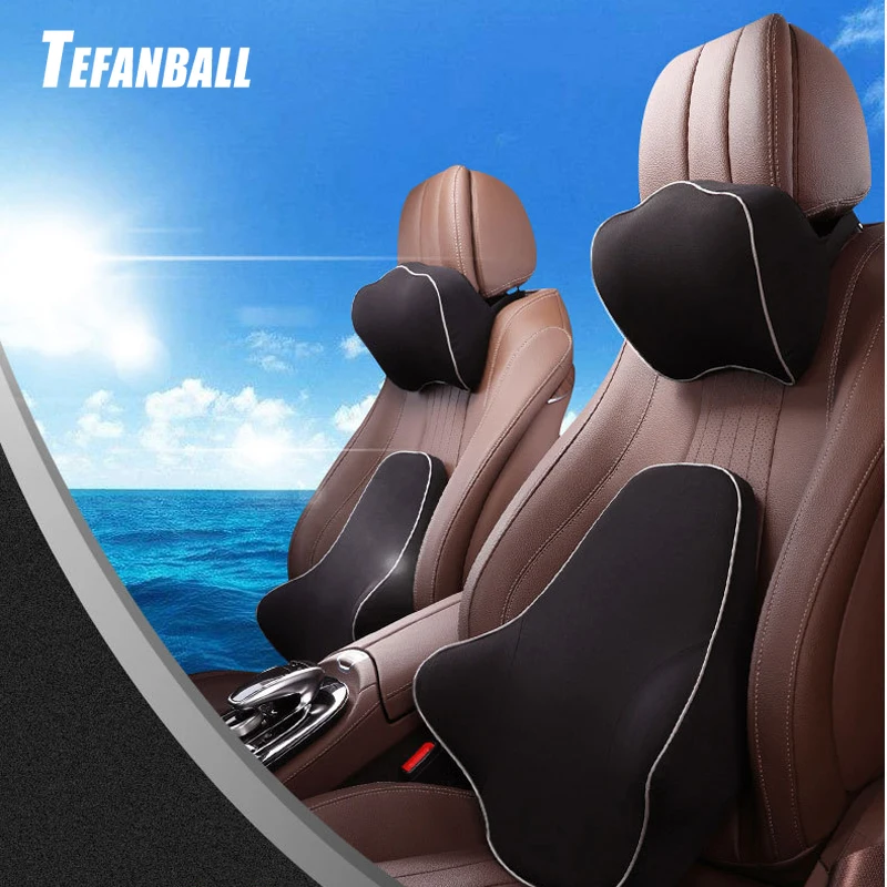 

Universal Memory Foam Pillow Lumbar Cushion For Car/Truck/Office Home Chair Auto Back Waist Support Travel Cushions For Car Audi