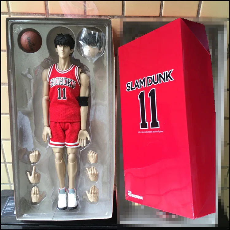 30cm Rukawa Kaede Hanamichi Sakuragi SLAM DUNK 1/6 scale PVC Toys Kids Action Figure model toys for boys Basketball lovers | Игрушки и