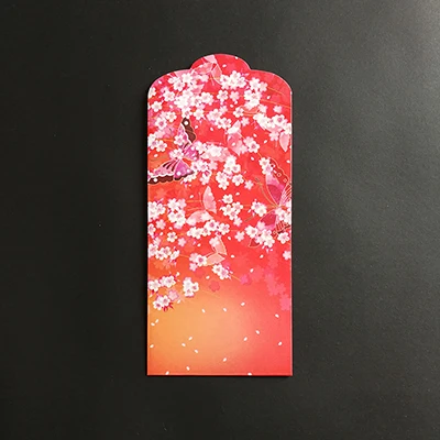 14Butterfly 10 шт./упак. Свадебные денег Конверты(Hong Bao) Свадебный Подарочный конверт японский Стиль кое-3,5* 6.8In красный конверт - Цвет: 14Butterfly