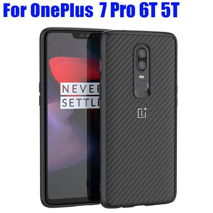Чехол для Oneplus 7 Pro 6 5T Модный стильный противоударный чехол из углеродного волокна