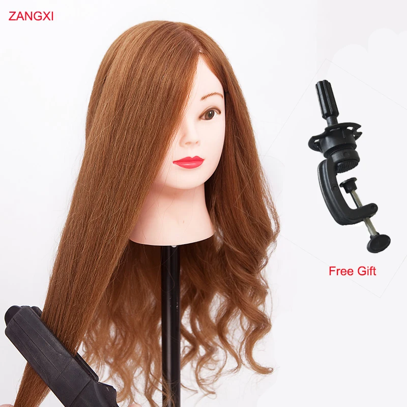 Women Maniqui Hairdressing Practice Heads Maniquies Female Training Hairdresser Styling Head Educational Mannequin Head Hair