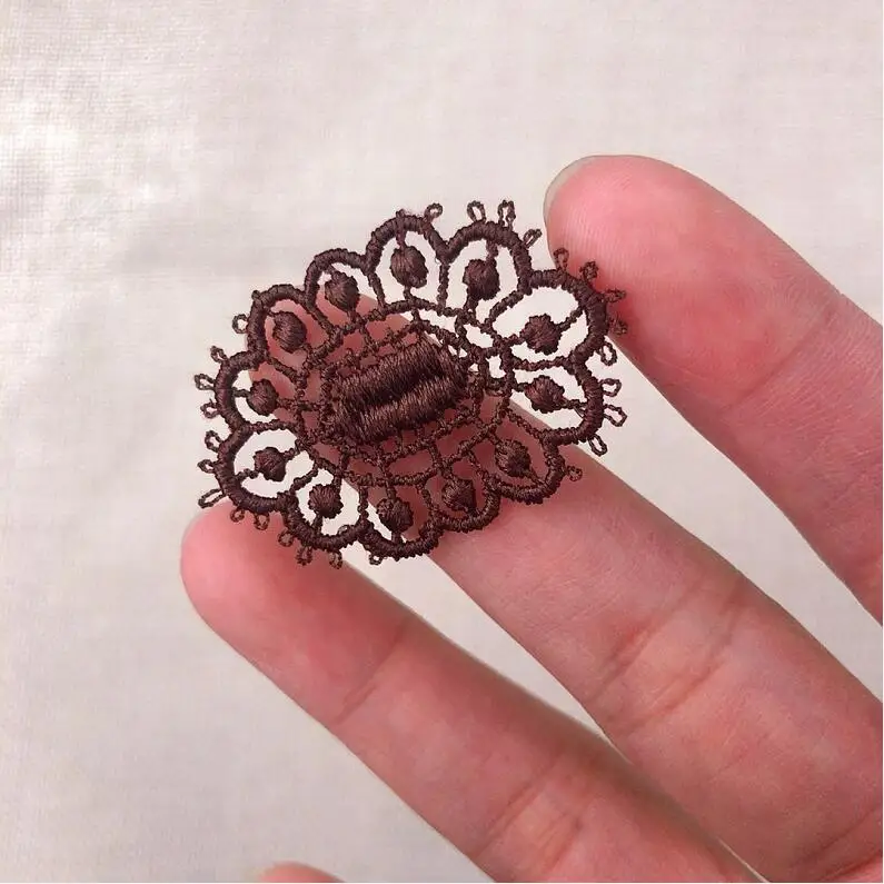 5 шт. 4*2 см новый стиль кофейный модный мини кружевной воротник кружевная нашивка