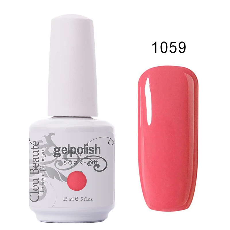 1059 Clou Beaute Гель-лак для ногтей, блестящий, сделай сам, дизайн ногтей, замачиваемый Гель-лак, СВЕТОДИОДНЫЙ УФ-лак для ногтей, бежевый, розовый лак Nagellack - Цвет: 1059