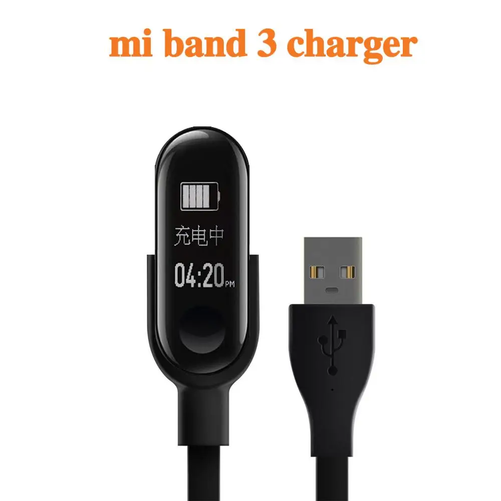 2 шт. зарядный кабель для Xiaomi Mi Band 3 Miband Смарт-браслет mi band USB зарядная линия |