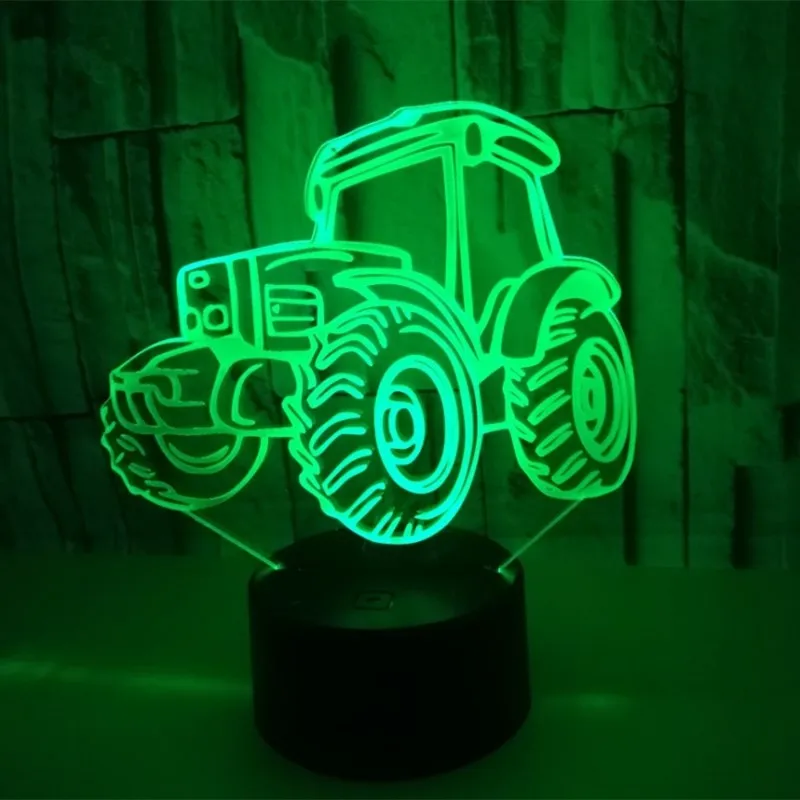 Цветная сенсорная 3d лампа иллюзия светодиодный ночник USB настольная для детей