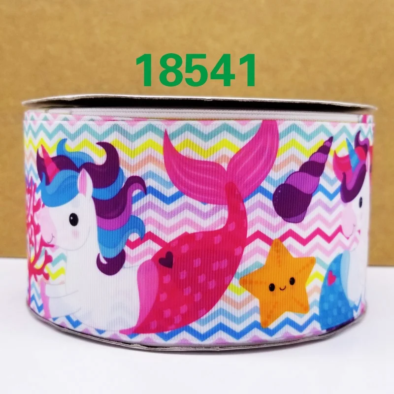 18541 Новое поступление ленты аксессуары для волос лента 10 ярдов печатных grosgrain ленты 18830 - Цвет: 18541