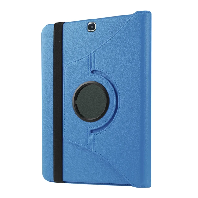 blue 360 Вращающийся чехол для Samsung Galaxy tab S2 9,7 T810 T815 SM-T810 PU раскладной стенд Smart Cover для tab S2 9,7 дюйма корпус+ пленка+ ручка - Цвет: blue