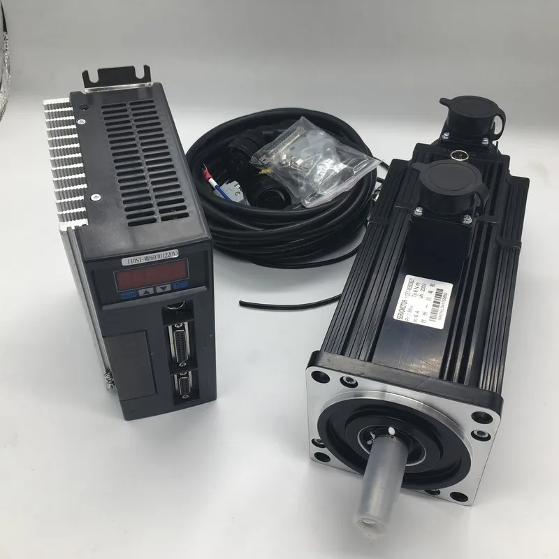2.6KW 10NM NEMA52 130 мм фланец 220 В 2500R/мин AC Servo Наборы со стояночным тормозом ЧПУ постоянный крутящий момент MODbus RS485 RS232