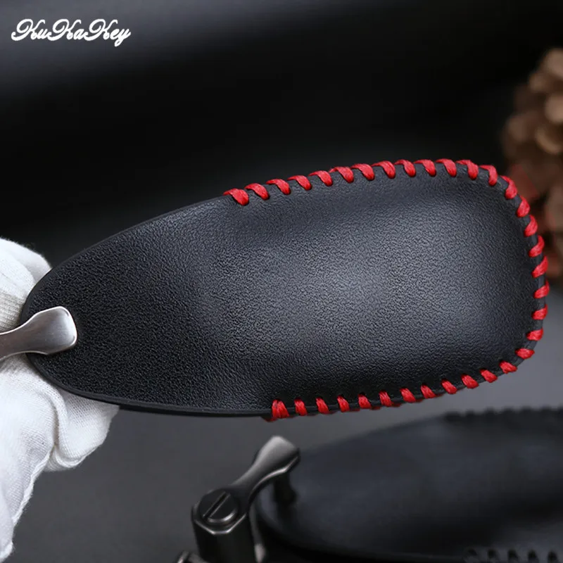 3 кнопки Кожаный Автомобильный Брелок дистанционного управления с ключом чехол