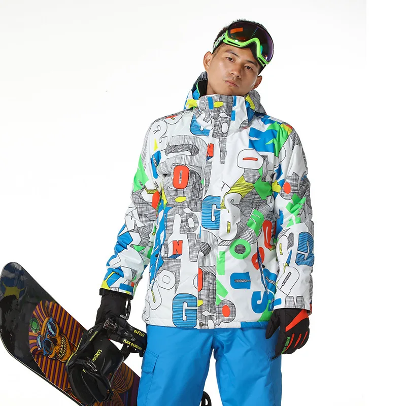Мужской лыжный костюм GSOU SNOW водонепроницаемая ветрозащитная дышащая лыжная