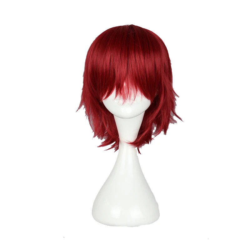 

MCOSER 30CM Short Straight Synthetic Wig 100% High Temperature Fiber Red Color Heat Resistent Wigs Free Shipping WIG-263C