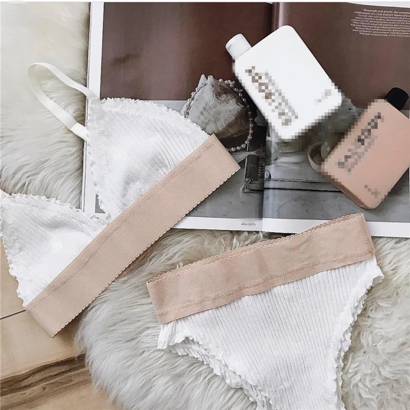 Женский белый купальник бикини 2020 из специальной ткани в рубчик купальный костюм