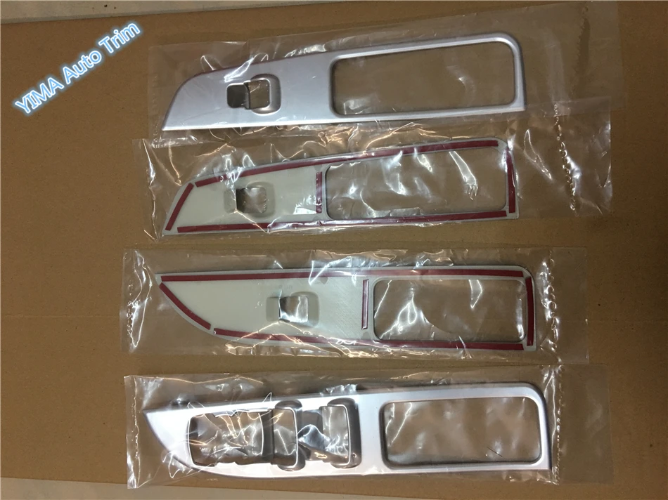 Lapetus Car Styling Inner Door Armrest Window Lift Button Decorative Cover Trim 4 Pcs For Ford Explorer 2016 2017 2018 2019 ABS |