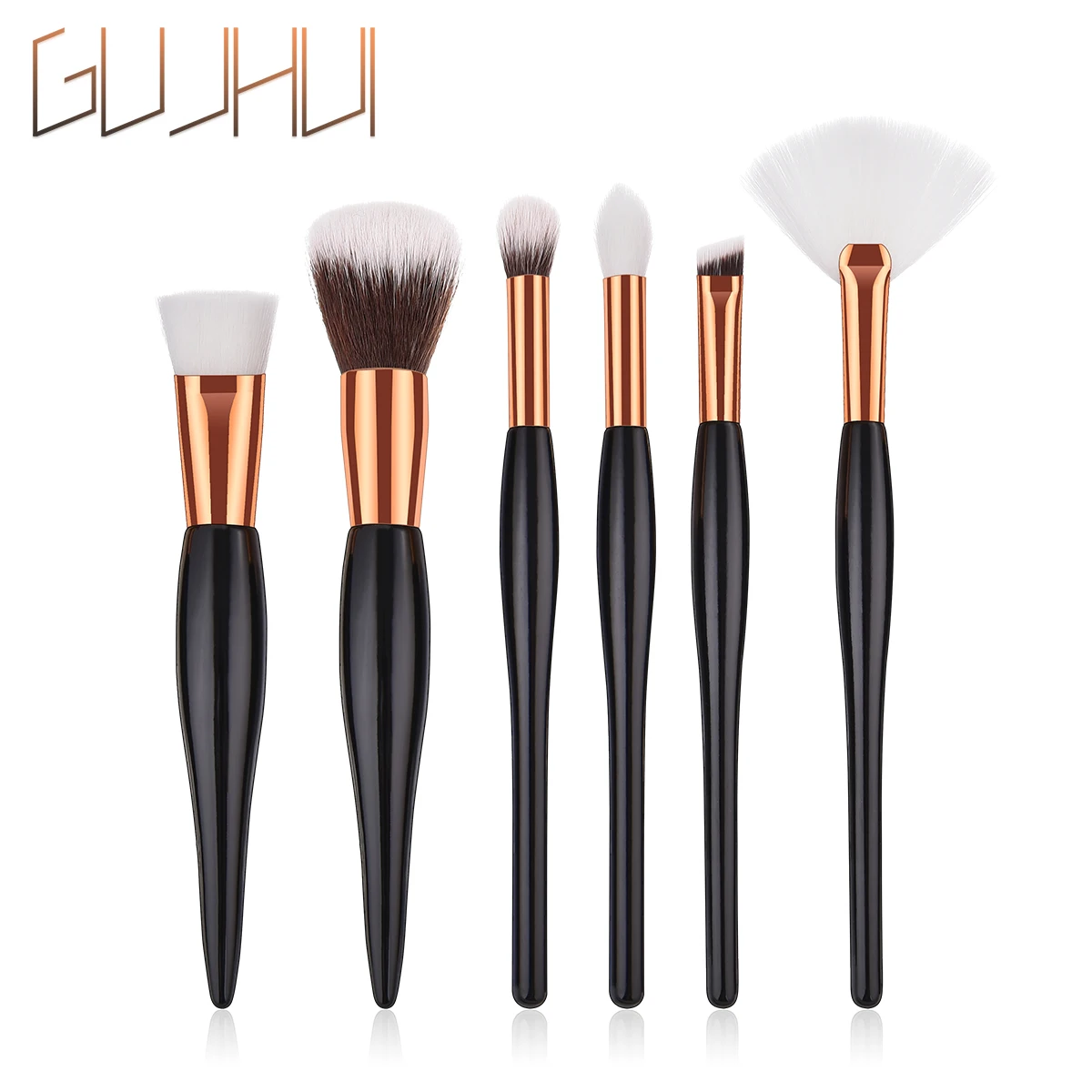 Профессиональная косметика для волос GUJHUI Black 6 шт. набор кистей макияжа лица пудры