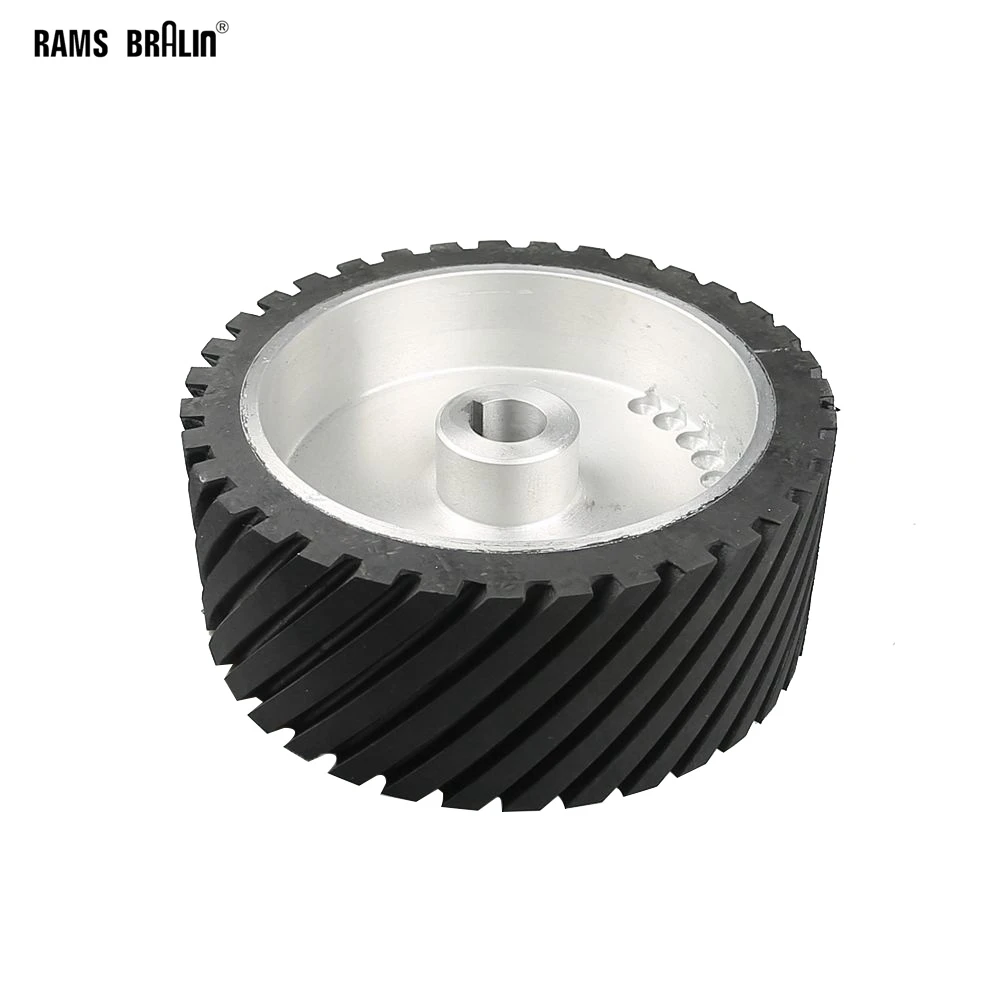 250*100*30mm Rubber Drive Wheel with 8*4mm Keyway
