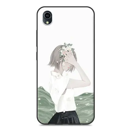 A3 ДЛЯ vivo Y91 Y91C чехол vivo Y91 Drop-proof анти-капля Матовый Мягкий ТПУ силиконовый чехол HD цветочный узор для девочки ЧЕХОЛ ДЛЯ vivo Y91 C - Цвет: A3