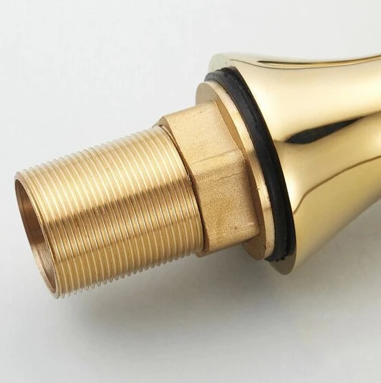 8 дюймов золотой роскошный ванной бассейна кран горячей и холодной смесителя