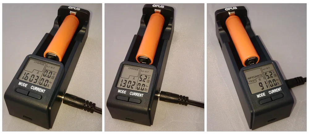 Оригинальное умное зарядное устройство Opus с ЖК дисплеем для li ion NiMh AA AAA C D 26650 18650