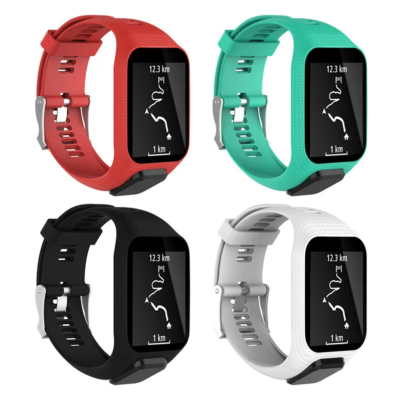 Высококачественный силиконовый сменный ремешок для наручных часов TomTom Runner 2 3 Spark