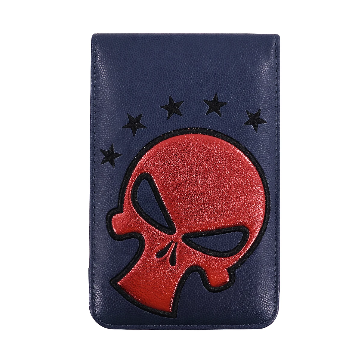 Чехол-книжка для игры в гольф с изображением Красного/синего черепа 6 3x4 дюйма |