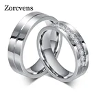 ZORCVNES 2022 Новая мода 316l нержавеющая сталь CZ камень Свадебные обручальные кольца для женщин
