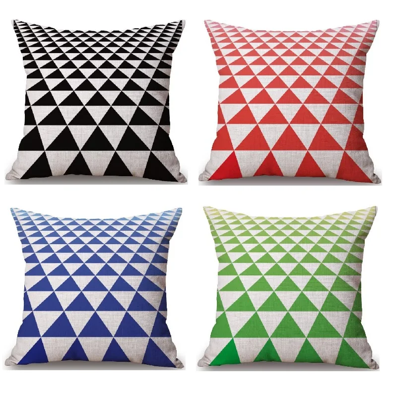 

Cushion Cover Linen Cotton Simlple Geometry Throw Pillows Car Sofa Cover Decorative Pillowcase almofadas decorativos cojines