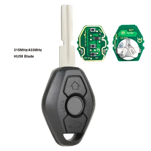 KEYECU Remote Key 3 Button For BMW 5 7 SERIES E38 E39 E46 With Chip 315MHZ/433MHZ HU58 | Автомобили и мотоциклы