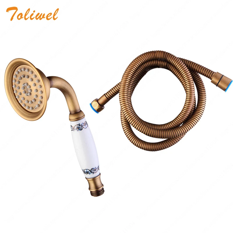 Ручная Лейка для душа из хромированной бронзы ручной душ античной латуни с