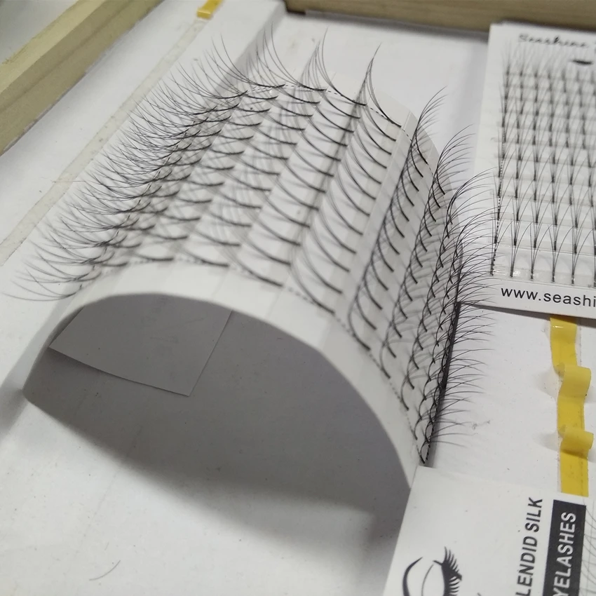 Новое поступление 0,15 Пышные ресницы-веера удлинение отдельных ресниц 3D объемные ресницы корейский шелк вентиляторы Ресницы C D Curl