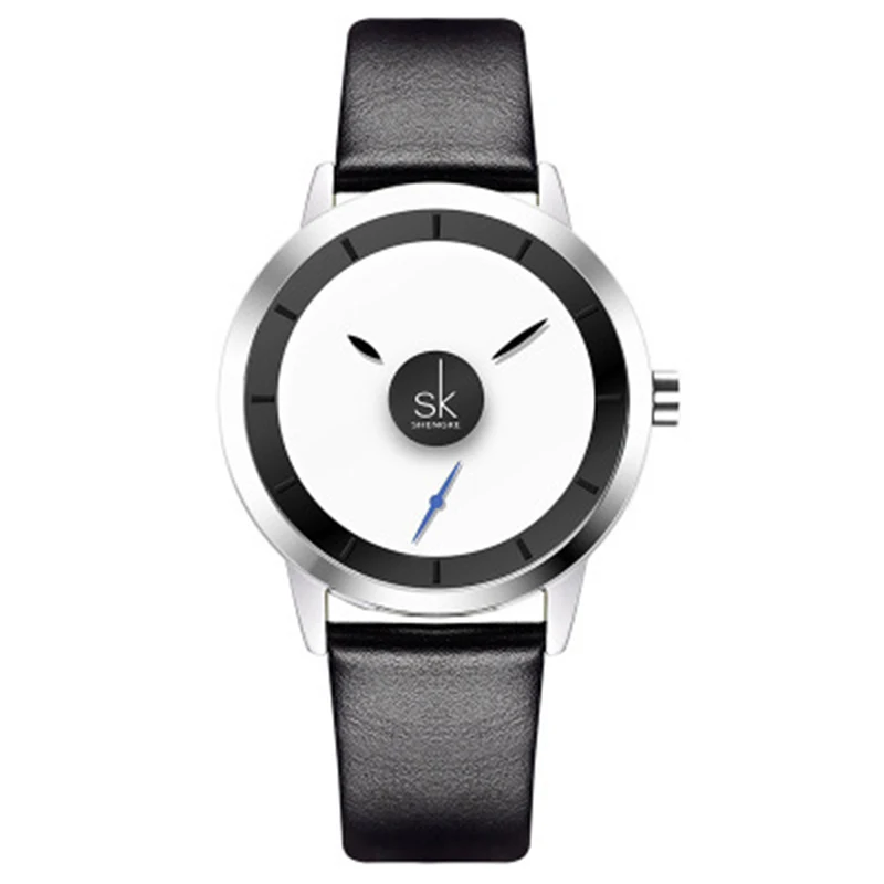 Leisure fashion quartz men's watch leather belt waterproof business women's ladies couple table | Наручные часы