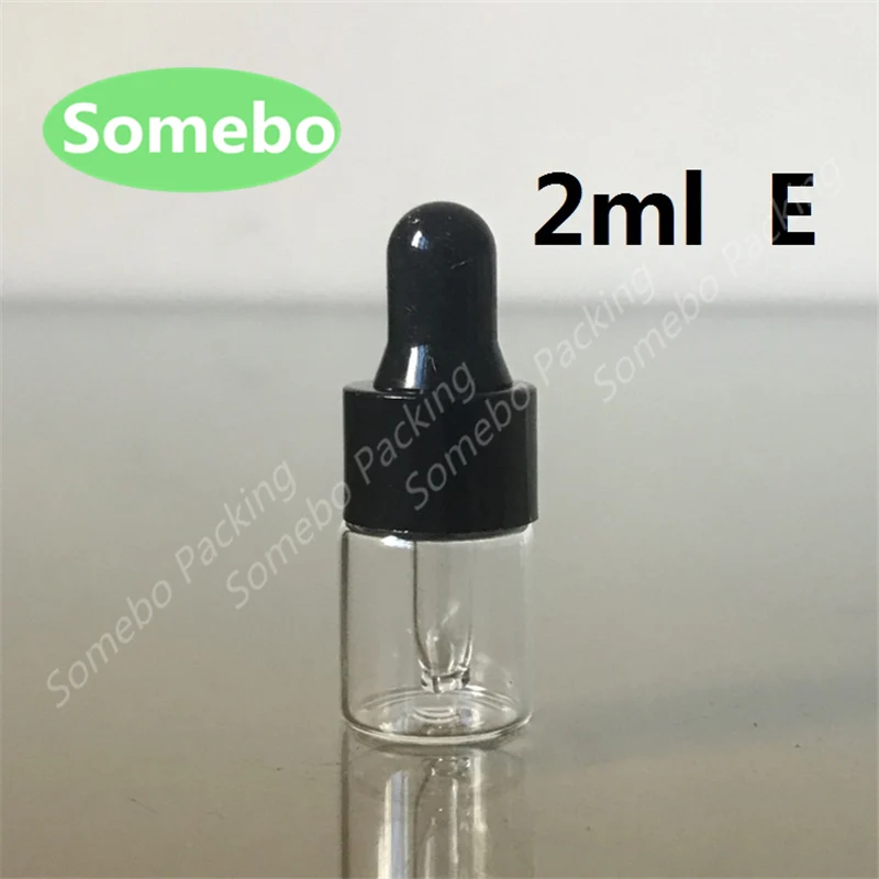 

200pcs/lot 2ml Clear Glass Dropper Bottle ,Small Vials With Pipette For Cosmetic Perfume Essential Oil Bottles, Hot sale