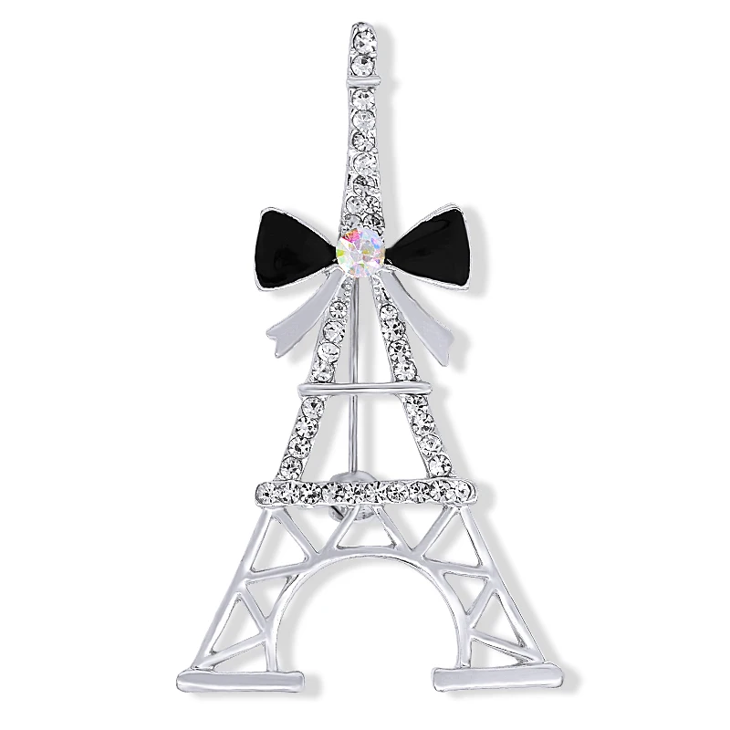 Zhen томоми Простые Романтические пирсинг Эйфелева башня Стразы значок корсаж